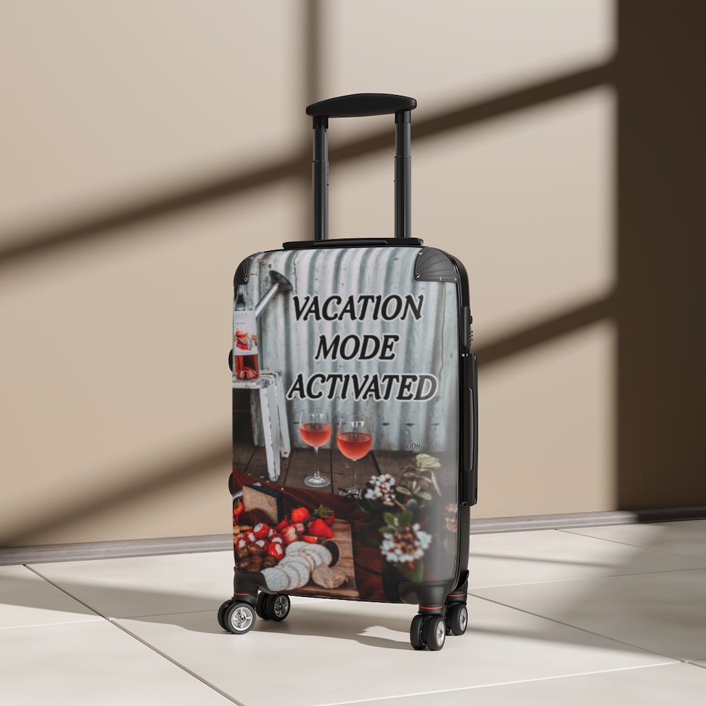 Vacation Mode Activated Carry on Suitcase | Cabin Suitcase | Cabin Luggage | Printed Luggage | Designer Luggage | Travel Suitcase