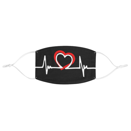 Ekg Heartbeat Fabric Face Mask