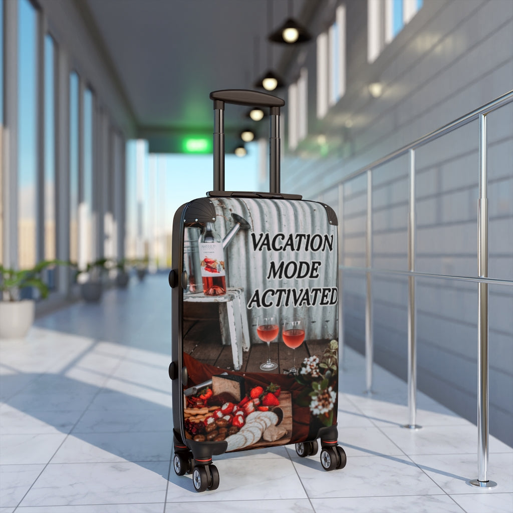 Vacation Mode Activated Carry on Suitcase | Cabin Suitcase | Cabin Luggage | Printed Luggage | Designer Luggage | Travel Suitcase