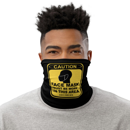 Warning Face Mask Neck Gaiter