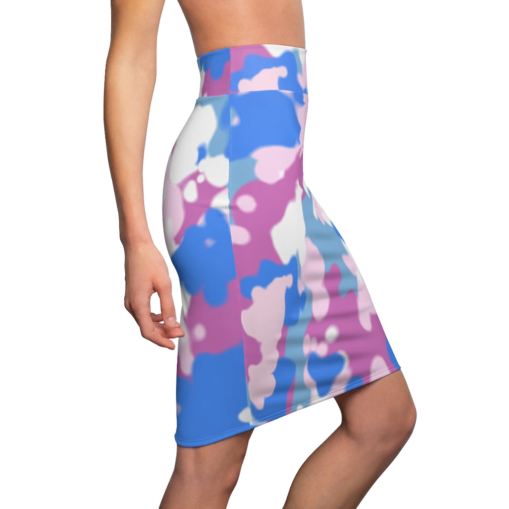 Women's Pixie Pencil Skirt Pastel Palette Colorful Bodycon Skirt