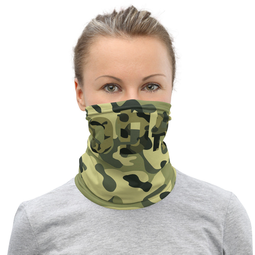 Green Camo Camouflage Face Mask Neck Gaiter