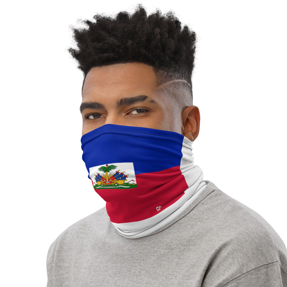 Haitian Haiti National Flag Face Mask Neck Gaiter Bandana