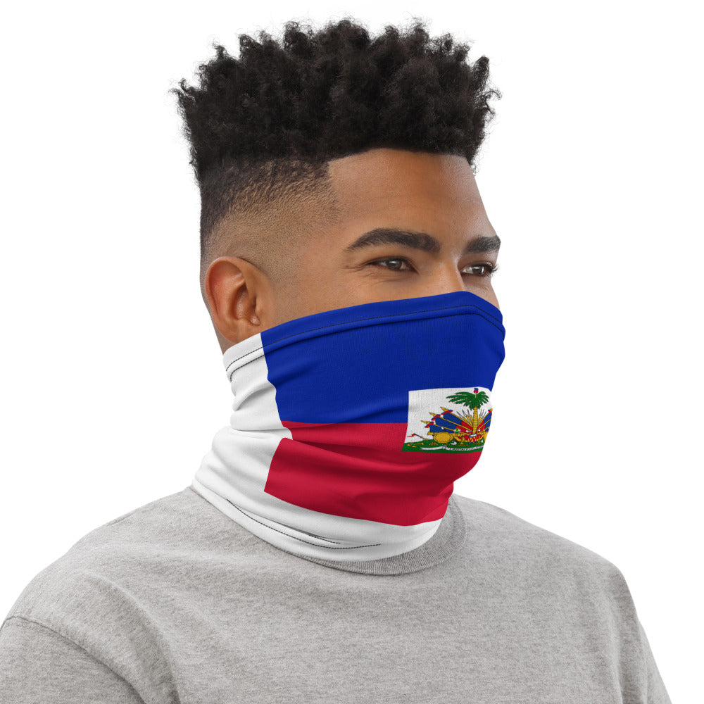 Haitian Haiti National Flag Face Mask Neck Gaiter Bandana