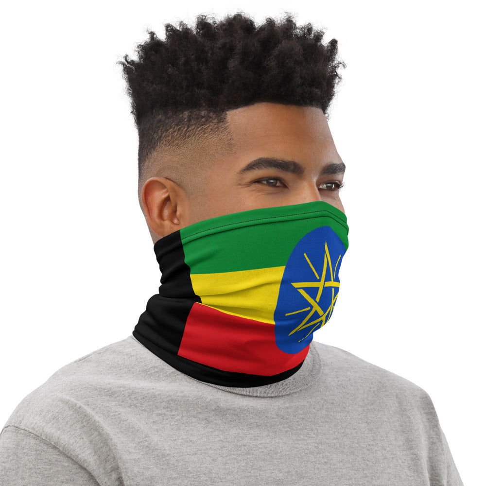 Ethiopia Ethiopian Flag Face Mask Neck Gaiter Bandana