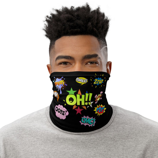 Comic Print Neck Gaiter Face Mask