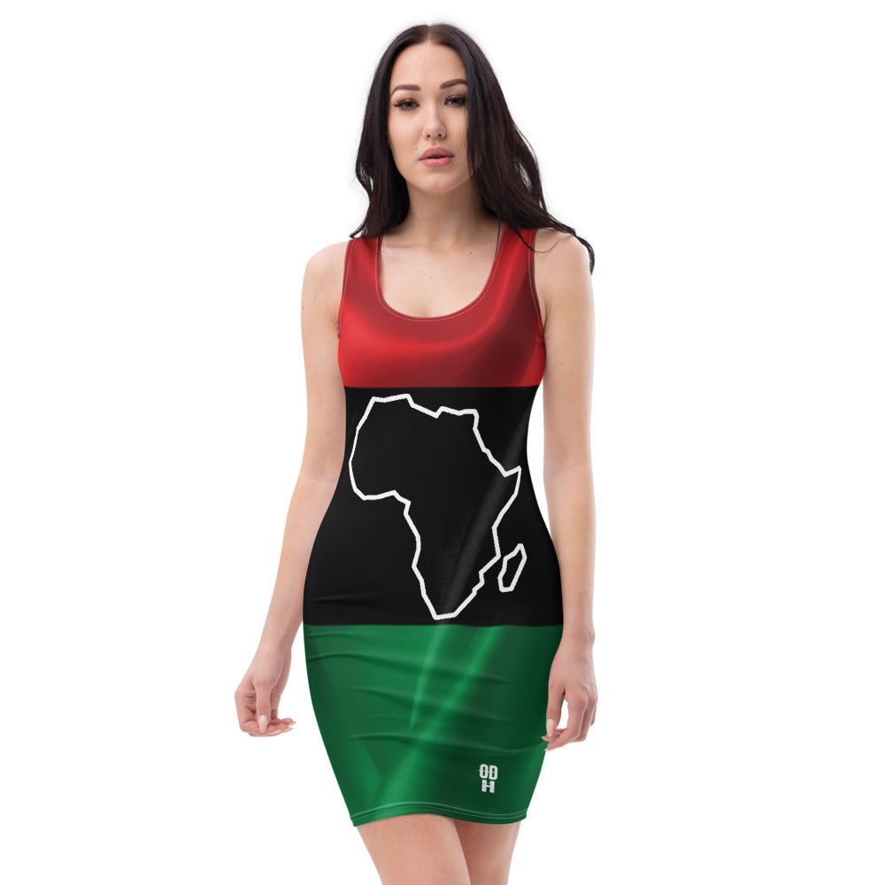 Pan African Flag Sexy Bodycon Dress For Women