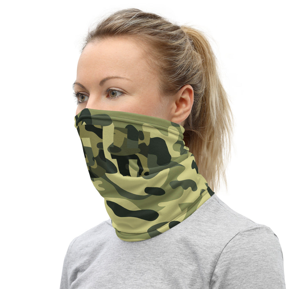 Green Camo Camouflage Face Mask Neck Gaiter
