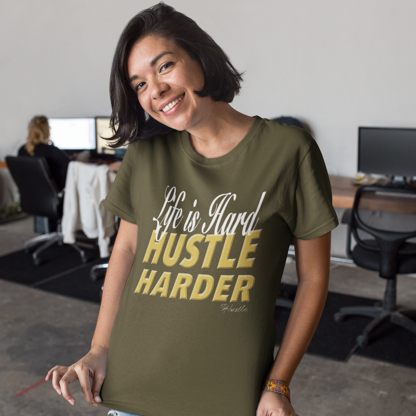 OD Hustle " Life is Hard Hustle Harder" Short-Sleeve T-Shirt