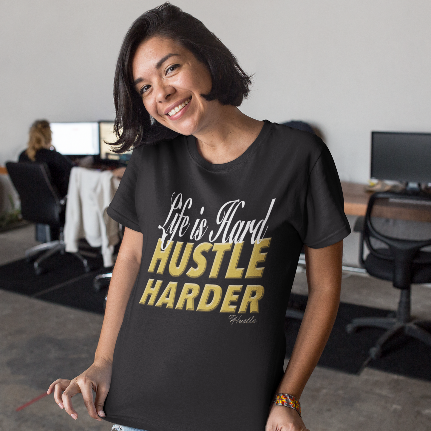 OD Hustle " Life is Hard Hustle Harder" Short-Sleeve T-Shirt