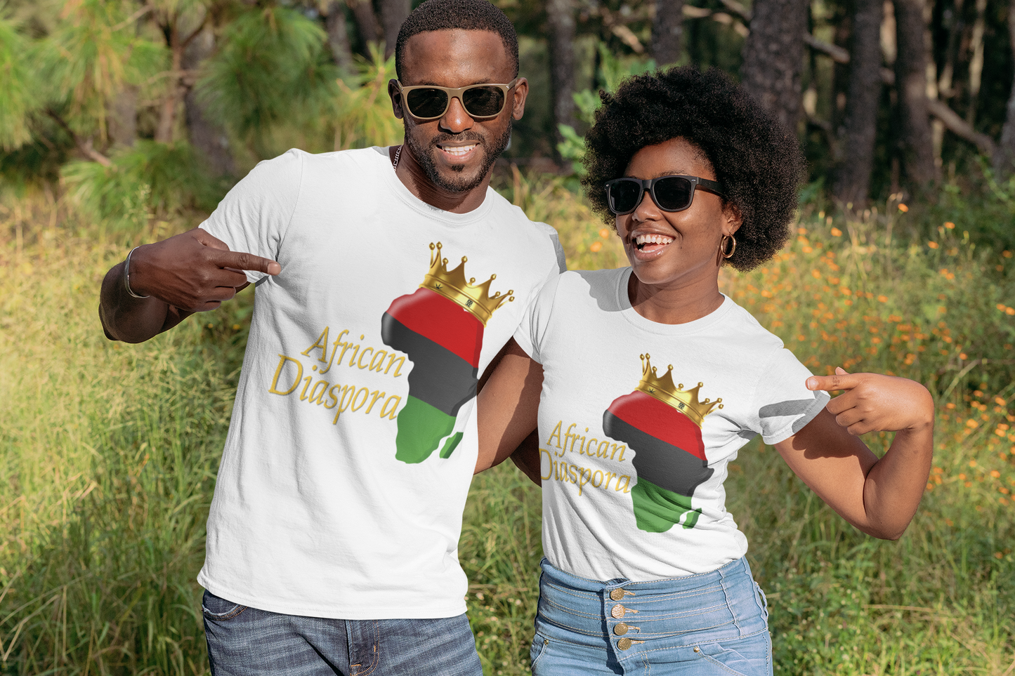 African Diaspora Pan African Flag Crown T Shirt